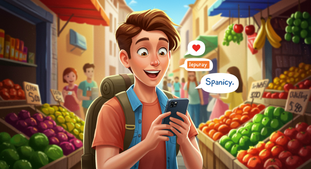 Google AI language tools interface featuring personalized lessons and real-world practice, rivaling Duolingo for easy language learning.