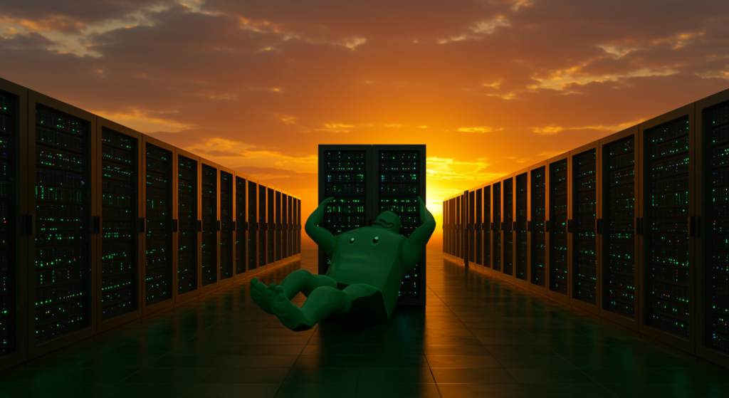 Alt text for an image representing the article context: "Amazon and Microsoft pausing AI data center expansions due to economic uncertainty and supply chain bottlenecks."