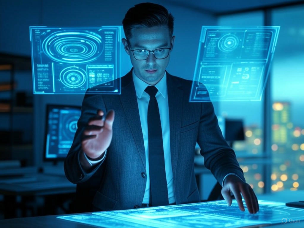 Illustration of the AI trust gap, showing agentic AI agents bridging access with enterprise security, transparency, and data governance measures.Image