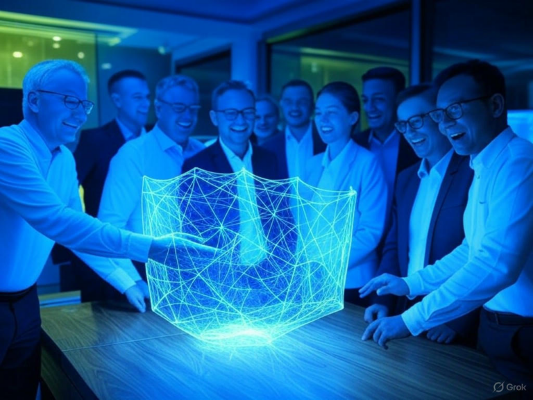 An illustration of Cisco's Foundation-sec-8B open-source AI security model, highlighting its role in transforming cybersecurity through collaborative innovations with Meta.