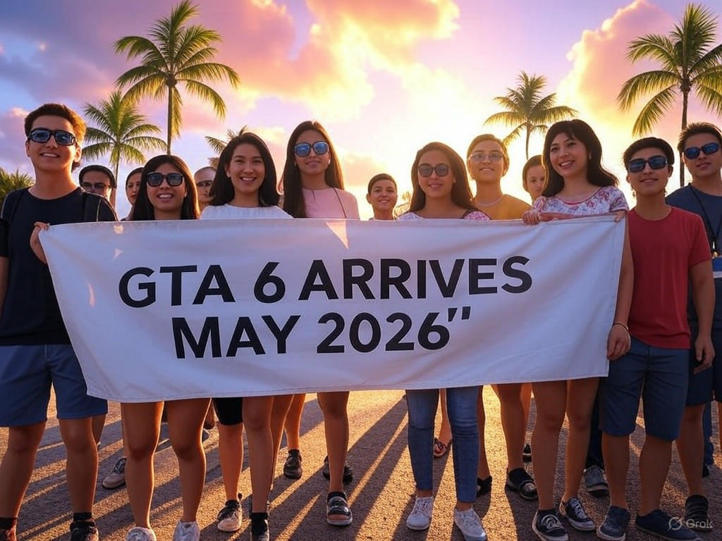 An image alt text based on the article context: "GTA 6 delay announcement with Grand Theft Auto VI logo and May 2026 release date."