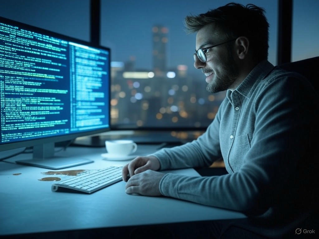 AI-powered coding platform Cursor AI interface boosting developer productivity with code suggestions and valuation growth chart.Image