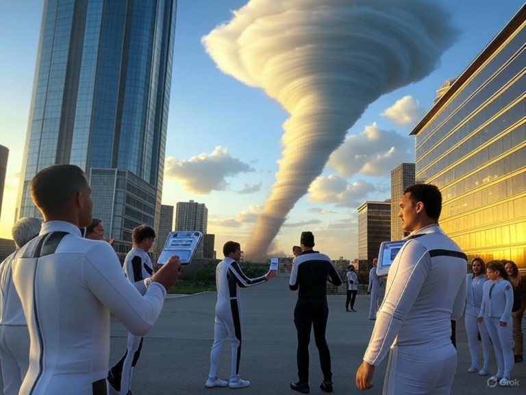 A powerful tornado striking near St. Louis during the 2025 season, highlighting record outbreaks and severe weather in Missouri.Image