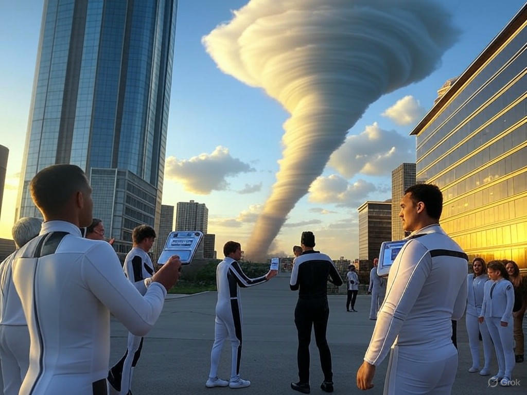 A powerful tornado striking near St. Louis during the 2025 season, highlighting record outbreaks and severe weather in Missouri.Image
