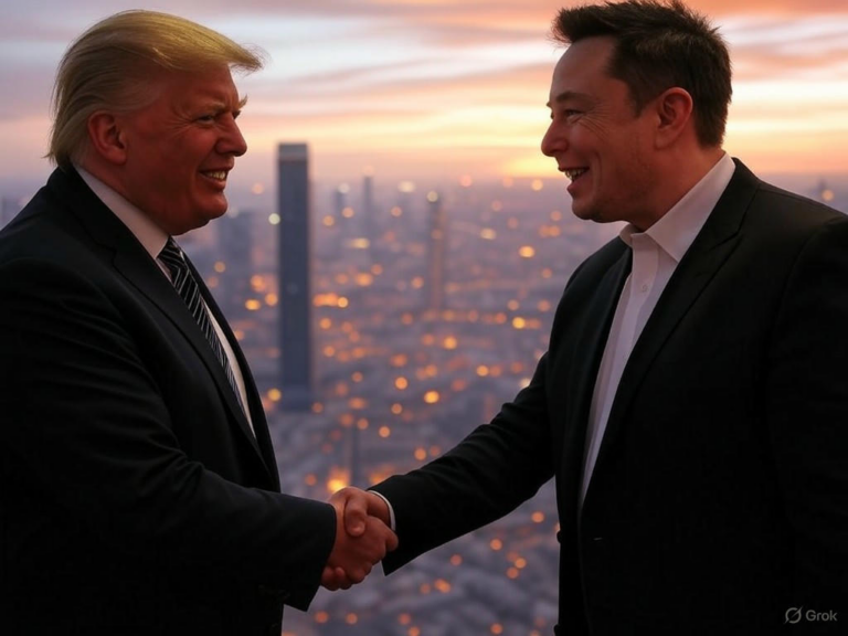 Alt text for the implied image: "Donald Trump and top CEOs at the Saudi Business Conference in Riyadh, discussing investments in technology, energy, and global partnerships."