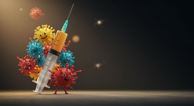 Alt text for the hypothetical image based on context: "Trump administration investing $500 million in universal vaccines development for broader virus protection and global health advancement."