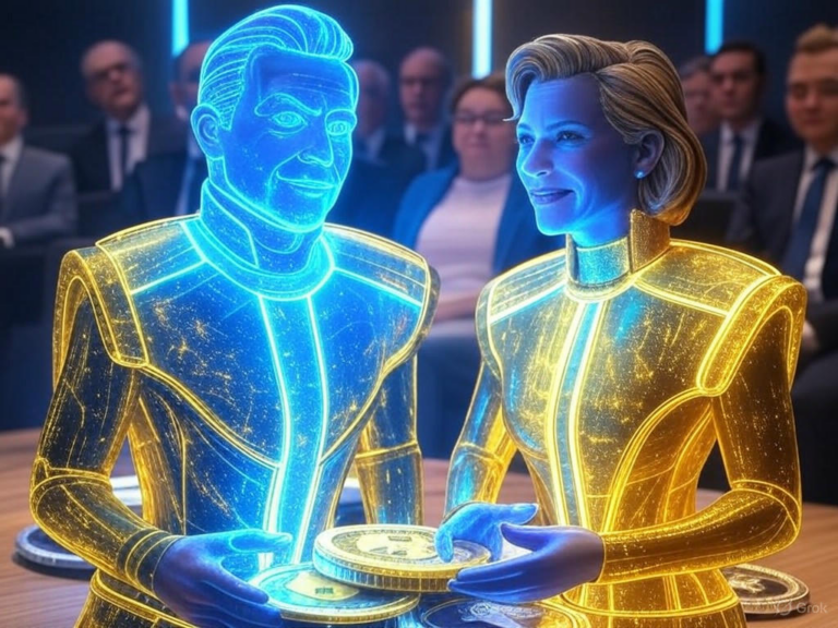 Image of Democrats in Congress debating cryptocurrency legislation, highlighting internal divides over bills like the STABLE Act and Trump family influences.
