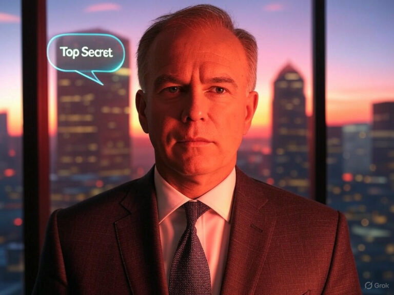 alt="Mike Waltz resigning as National Security Adviser amid Signal chat leak controversy, with disappointed GOP senators discussing party unity and Trump administration implications"