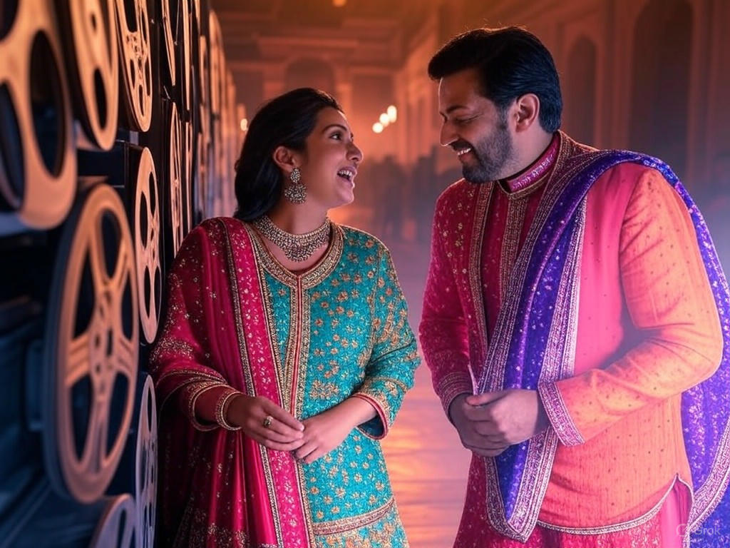 An image alt text based on the context: "Donald Trump's 100% tariff policy threatening Indian cinema's growth in the US market, impacting Bollywood films and global cultural exchanges."