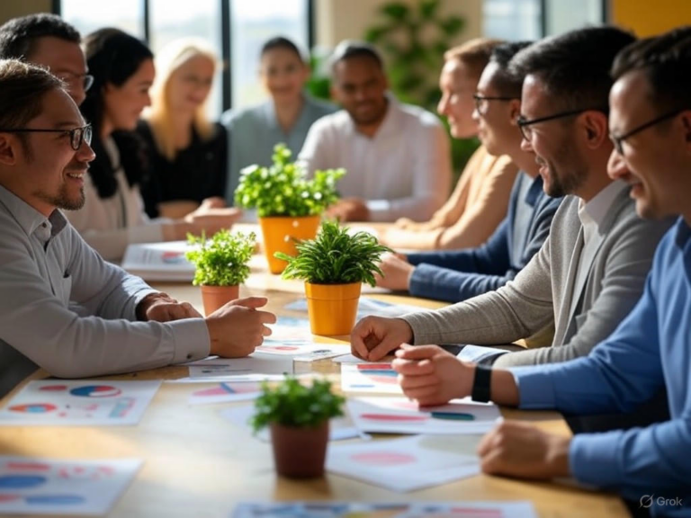 Alt text: "Illustration of impact investing balancing data-driven strategies, ESG metrics, human insight, qualitative analysis, and ethical considerations for sustainable finance outcomes."