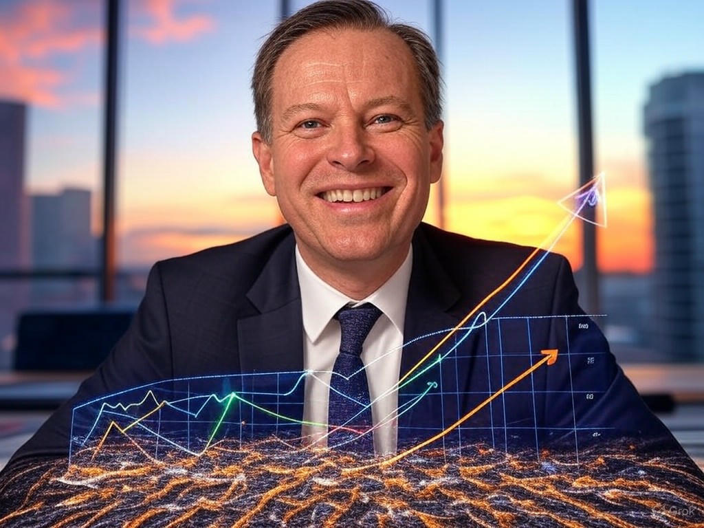 Apollo earnings chart highlighting Q1 2025 growth, fundraising success, and strategic Bridge Investment acquisition.