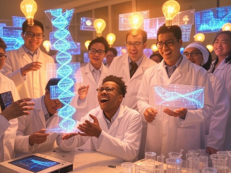 "FutureHouse AI tools accelerating scientific research, featuring icons of PaperQA2, ChemCrow, and data analysis for faster discoveries in biology and medicine."