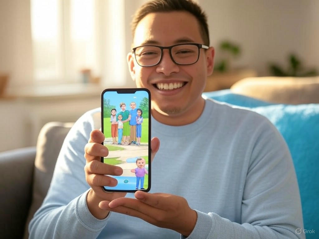 Illustration of the Meta AI app interface, featuring a personalized AI assistant powered by the Llama 4 model for voice and image capabilities.
