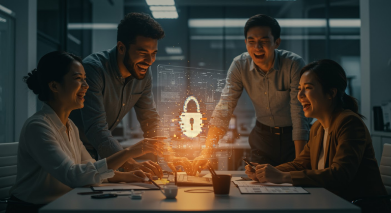 Illustration of DeepSeek AI security risks and cybersecurity vulnerabilities.