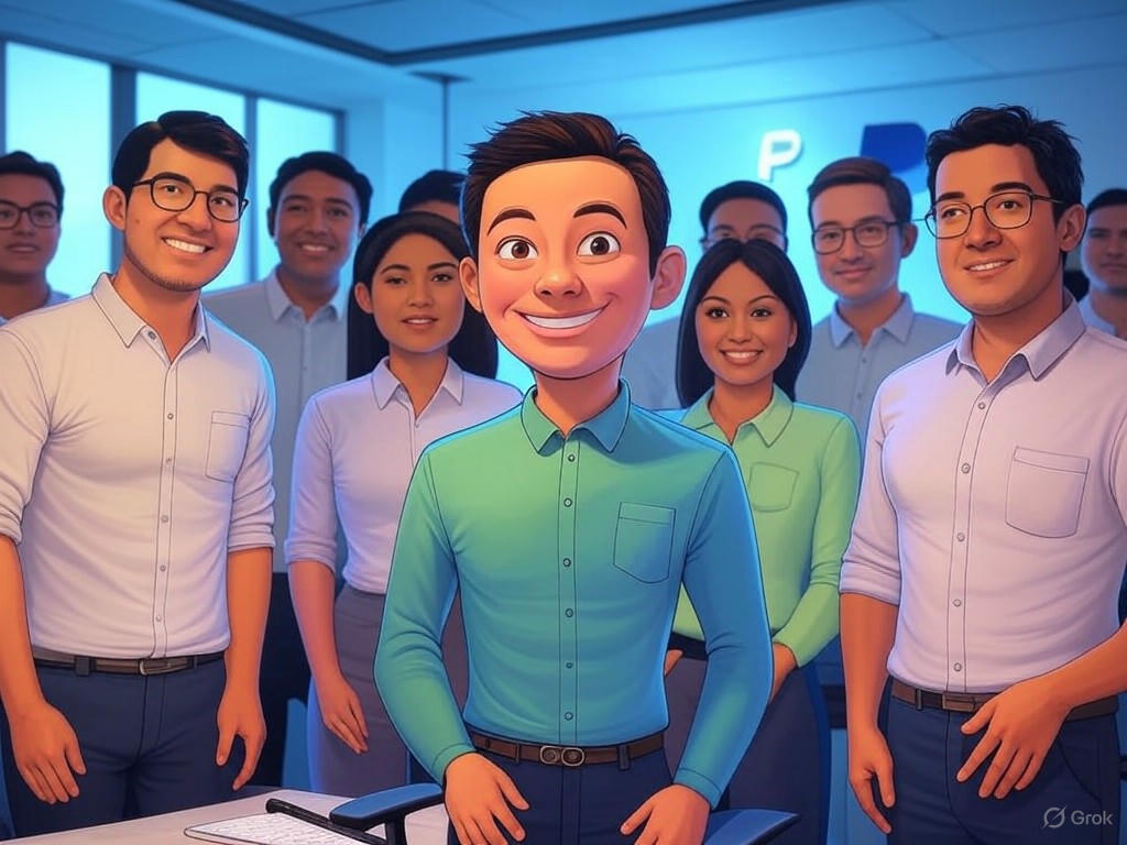 Illustration of Claude AI integrated with PayPal for seamless business automation and workflow enhancements.