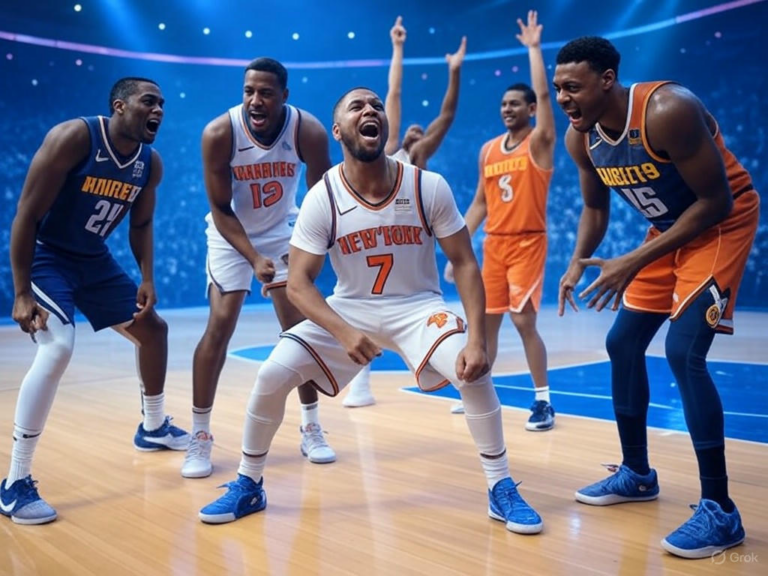 2025 NBA Playoffs highlights: Intense Game 6 matchups between Knicks and Pistons, and Nuggets and Clippers.Image