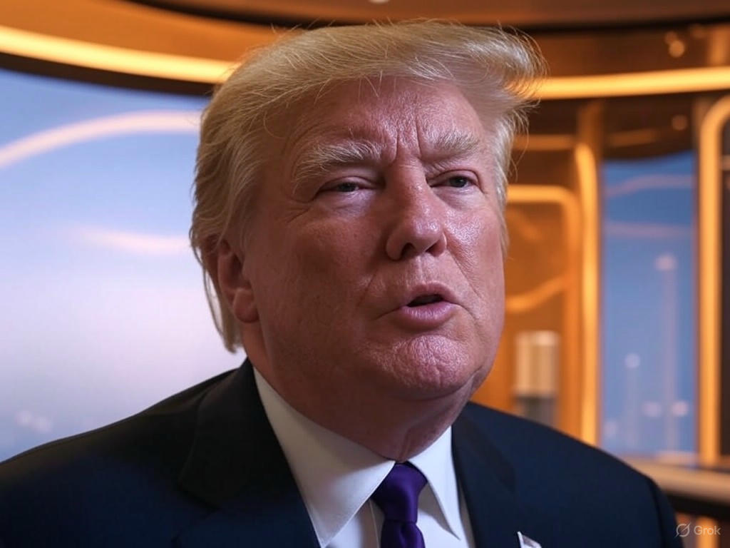 President Donald Trump appearing hesitant during an NBC Meet the Press interview on due process rights for non-citizens.