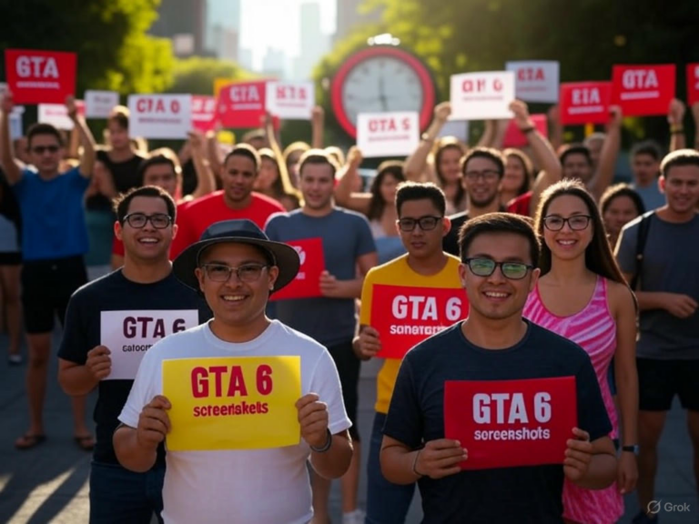 Fans demanding screenshots of GTA 6 after its delay to May 2026.