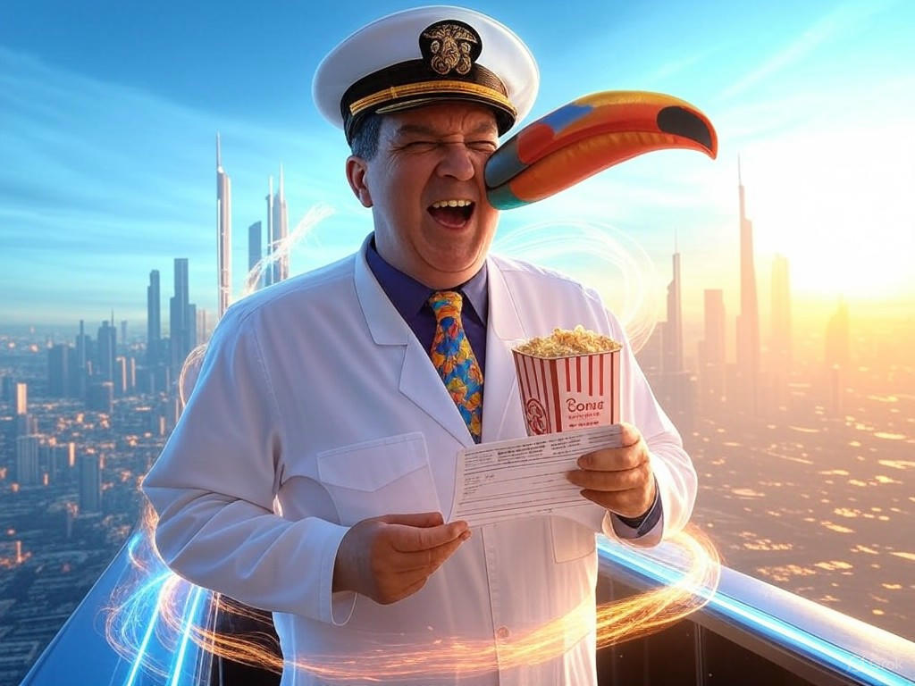 An illustrative graphic showing the impact of Trump tariffs 2025 on the movie industry and global trade.