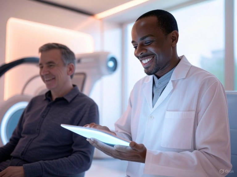 AI technology generating accurate discharge summaries to enhance hospital workflow and physician efficiency.
