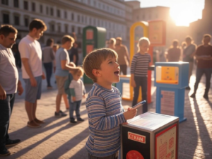 Interactive STEAM exhibits at Spark Science Center in Abilene Heritage Square, featuring hands-on learning in science, technology, engineering, art, and math.