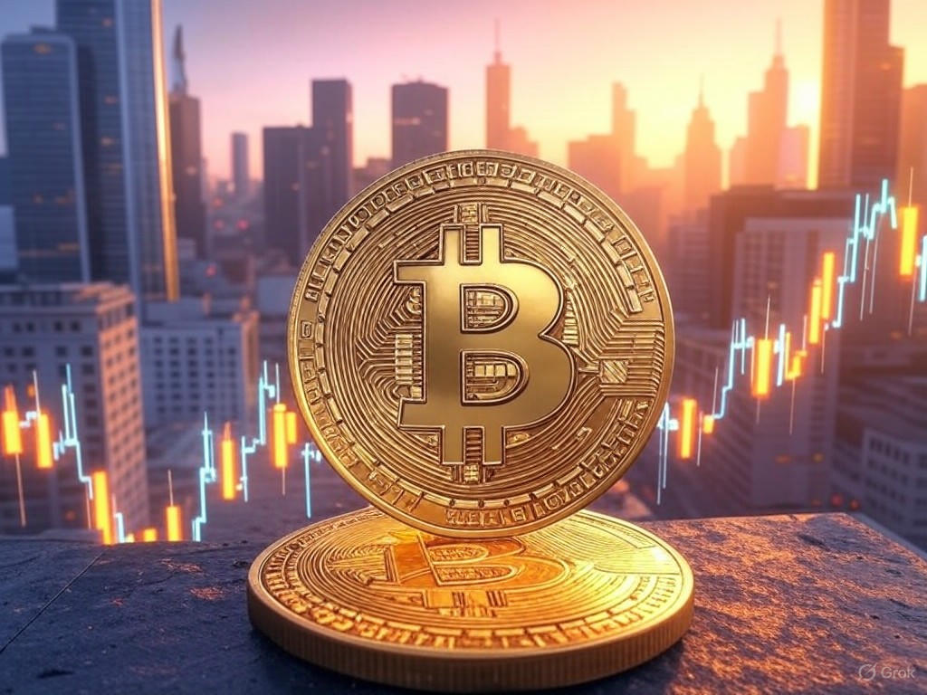 A line graph depicting Bitcoin's price recovery in 2025, showing upward trends from the slump and key levels like $95,000 for support and resistance.
