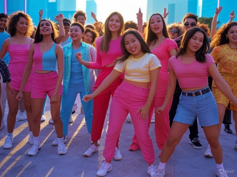 A dynamic collage showcasing 2025 TikTok trends, featuring viral April sounds, dance challenges, and emerging formats like AI-generated content.Image
