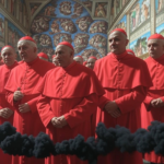 Black smoke rises from the Sistine Chapel chimney during Day 2 of Papal Conclave 2025, indicating no new pope has been elected.Image