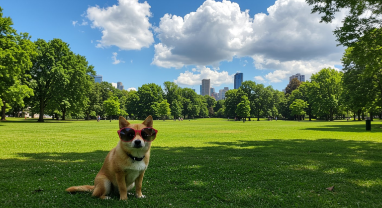 An example image of Google Gemini's background replacement tool in action, showing a photo with its original background changed to a tropical scene.