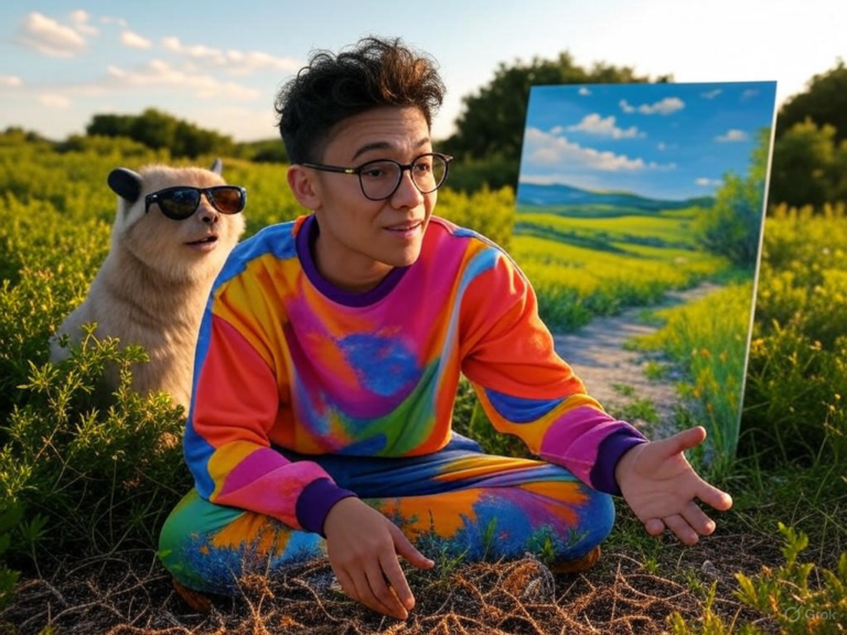 A demonstration of Gemini AI image editing, showing AI-enhanced photo with background replacement, object manipulation, and natural language prompts for creative visual content.