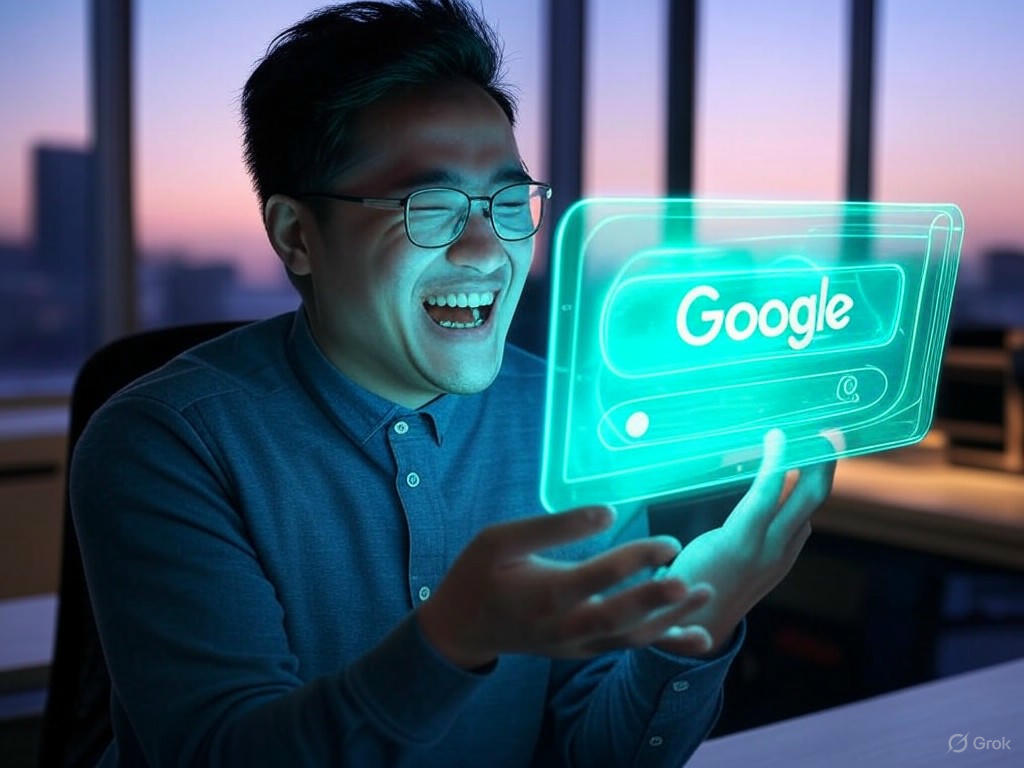 Illustration of Google's Conversational AI search interface, featuring AI Mode and Gemini integration for personalized query experiences.Image