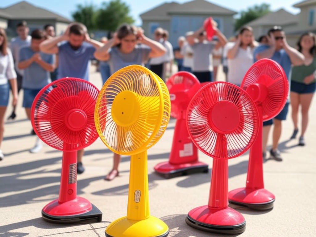 A residential neighborhood in Texas disrupted by noise from a large Bitcoin mining facility, illustrating health risks, legal battles, and environmental impacts amid Trump's crypto policies.
