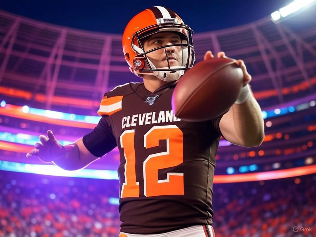 Cleveland Browns 2025 jersey numbers announcement, featuring Shedeur Sanders in No. 12 with draft picks and free agents.Image