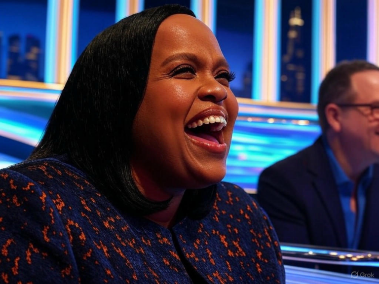 "Promotional image for the Wait Wait Don't Tell Me episode featuring Natasha Rothwell as guest, hosted by Peter Sagal in a live Chicago show, blending comedy and news quizzes."Image