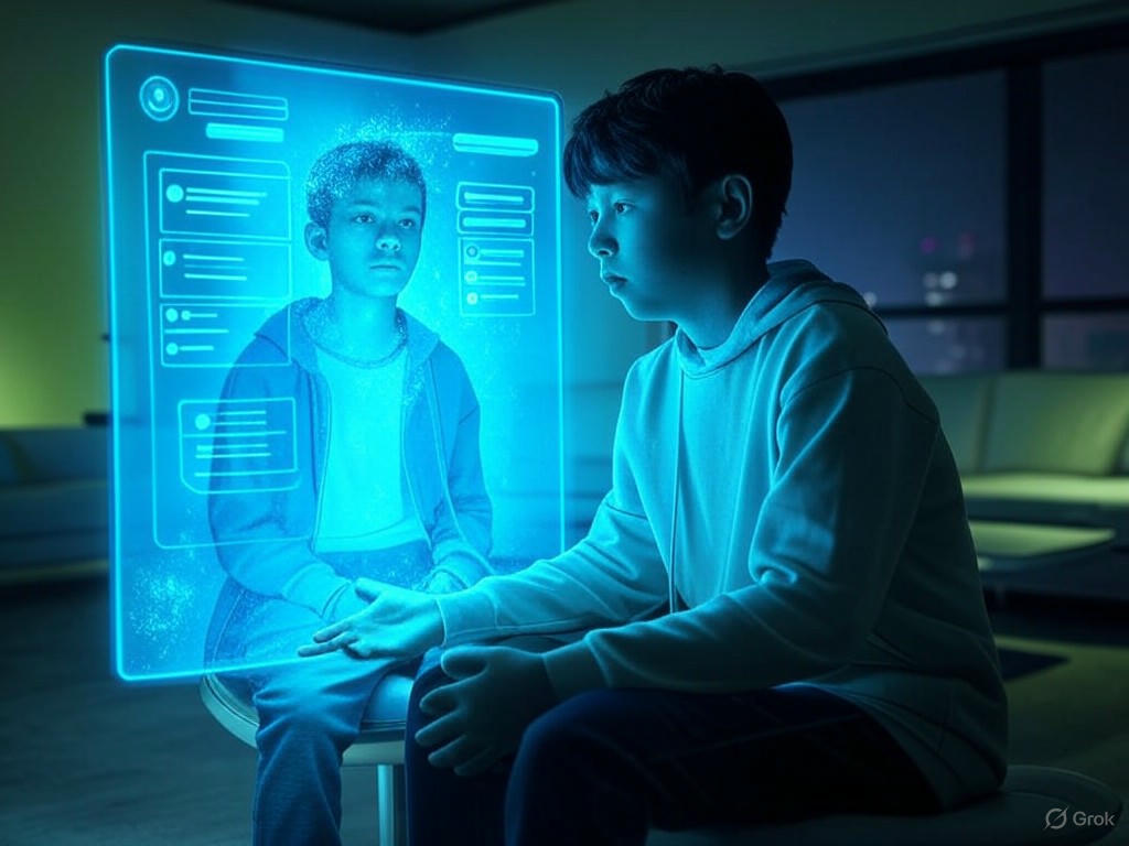 A user engaging with ChatGPT, illustrating the risks of emotional dependence and AI-induced delusions.Image