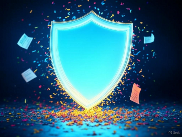 A conceptual illustration of AI cybercrime regulation balancing innovation and security, highlighting AI-driven threats and cybersecurity strategies in 2025.