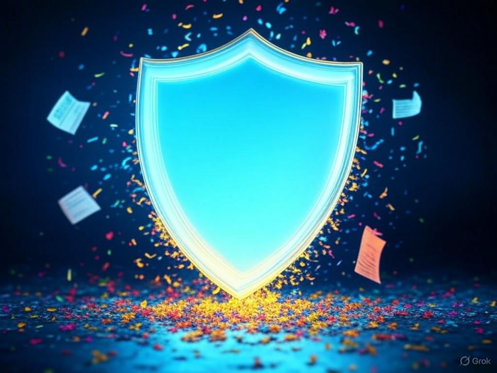 A conceptual illustration of AI cybercrime regulation balancing innovation and security, highlighting AI-driven threats and cybersecurity strategies in 2025.