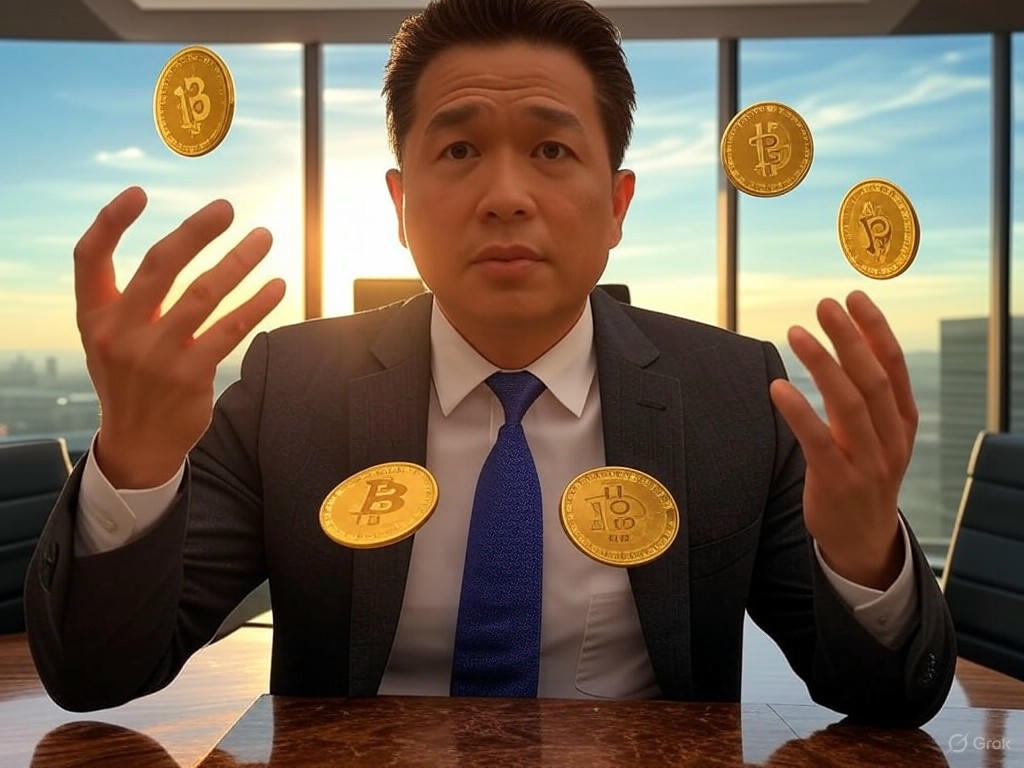 A chart showing Bitcoin price forecasts reaching $200,000 by 2025, driven by government adoption and pro-crypto policies.