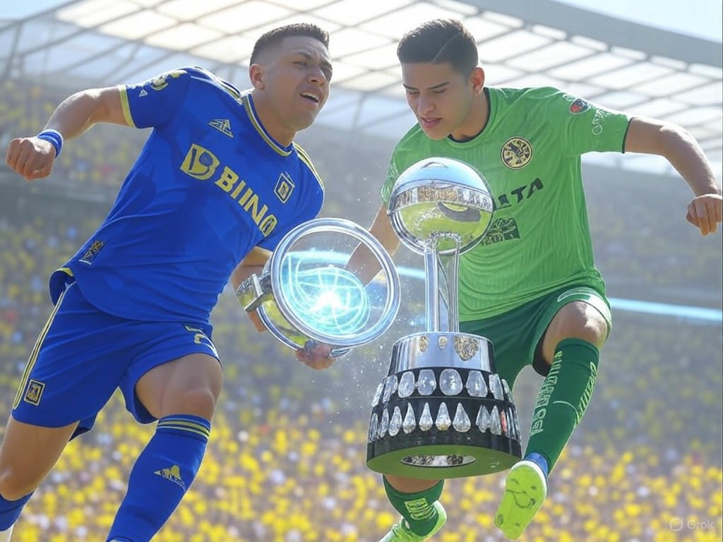 LAFC and Club América players competing in a high-stakes soccer playoff for the final spot in the 2025 FIFA Club World Cup.Image