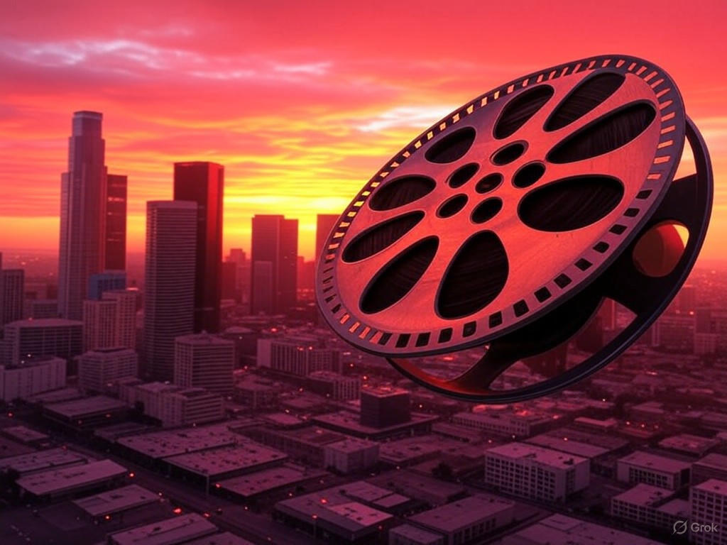 An image related to this article could have the alt text: "Donald Trump announcing tariffs on foreign films, impacting Hollywood production and global cinema."