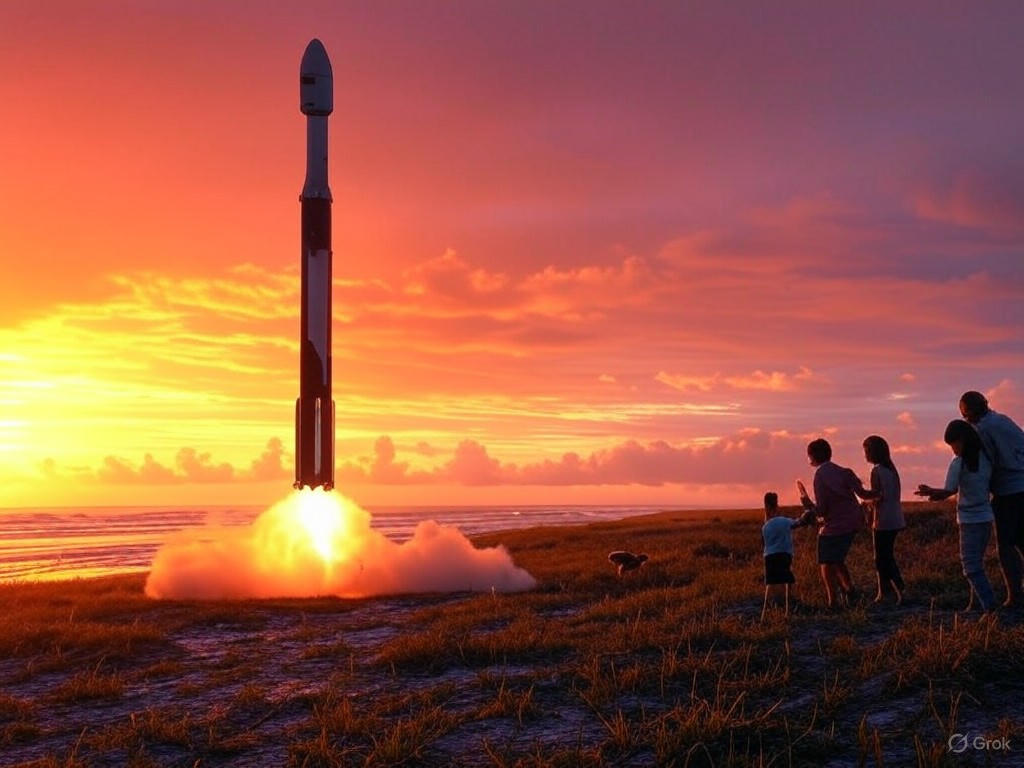 Alt text for a representative image based on the article context: "Starbase Texas landscape with SpaceX rocket facilities and launches along the Texas Gulf Coast."
