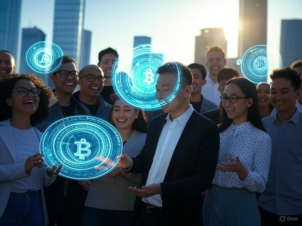 An illustration of Tether AI's decentralized network, featuring modular AI agents integrated with blockchain for open-source intelligence, USDT and Bitcoin payments, and enhanced user autonomy.Image
