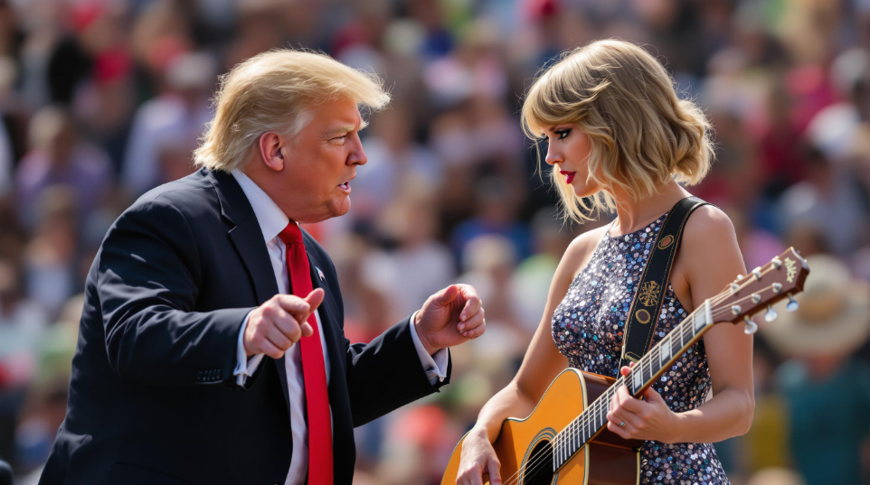 Trump mocks Taylor Swift